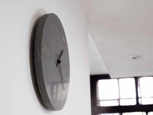 concrete design wallclock