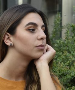 Designer fülbevalók betonból készült mini meteor formavilág