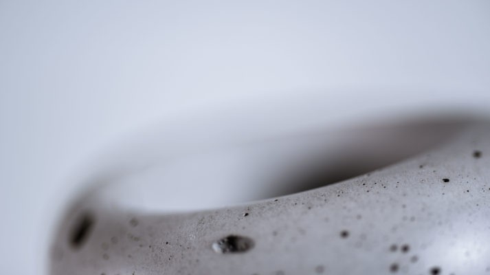 Detailed surface of concrete designer tea light holder