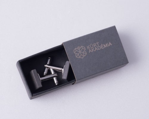 Concrete cufflinks in custom giftbox with logo. An excellent corporate gift.
