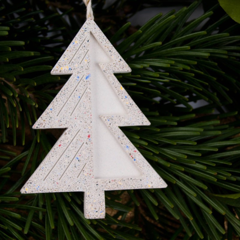 Xmas ornament concrete pine tree from AB Concrete Design