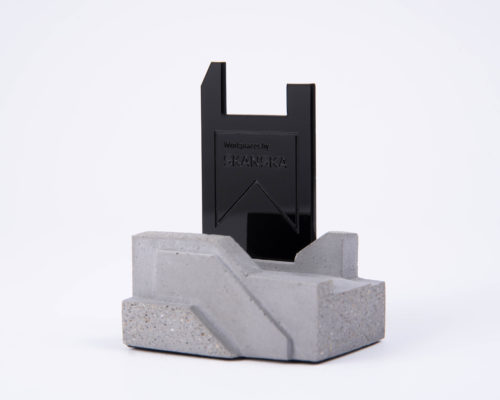 Brutalist style corporate gift branded for Skanska
