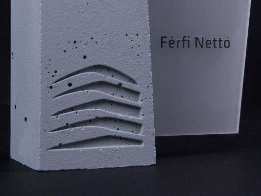 logo on concrete surface