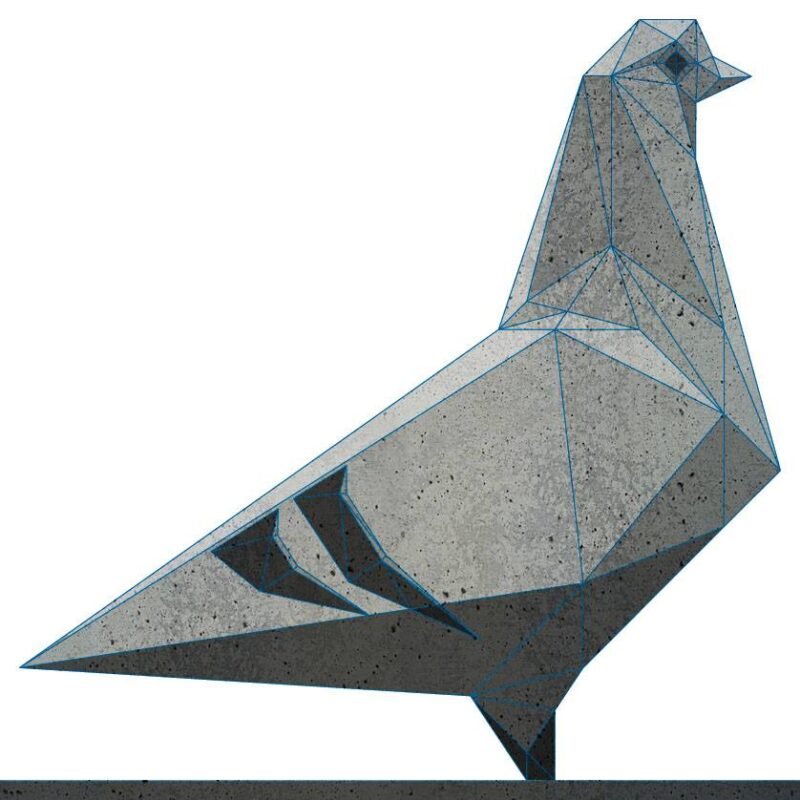 mindak gergely pigeon sculpture model
