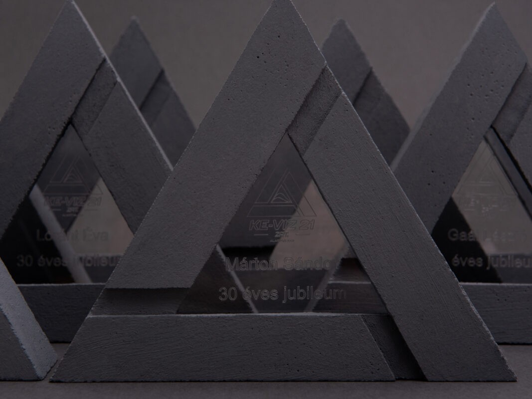 triangle concrete trophies