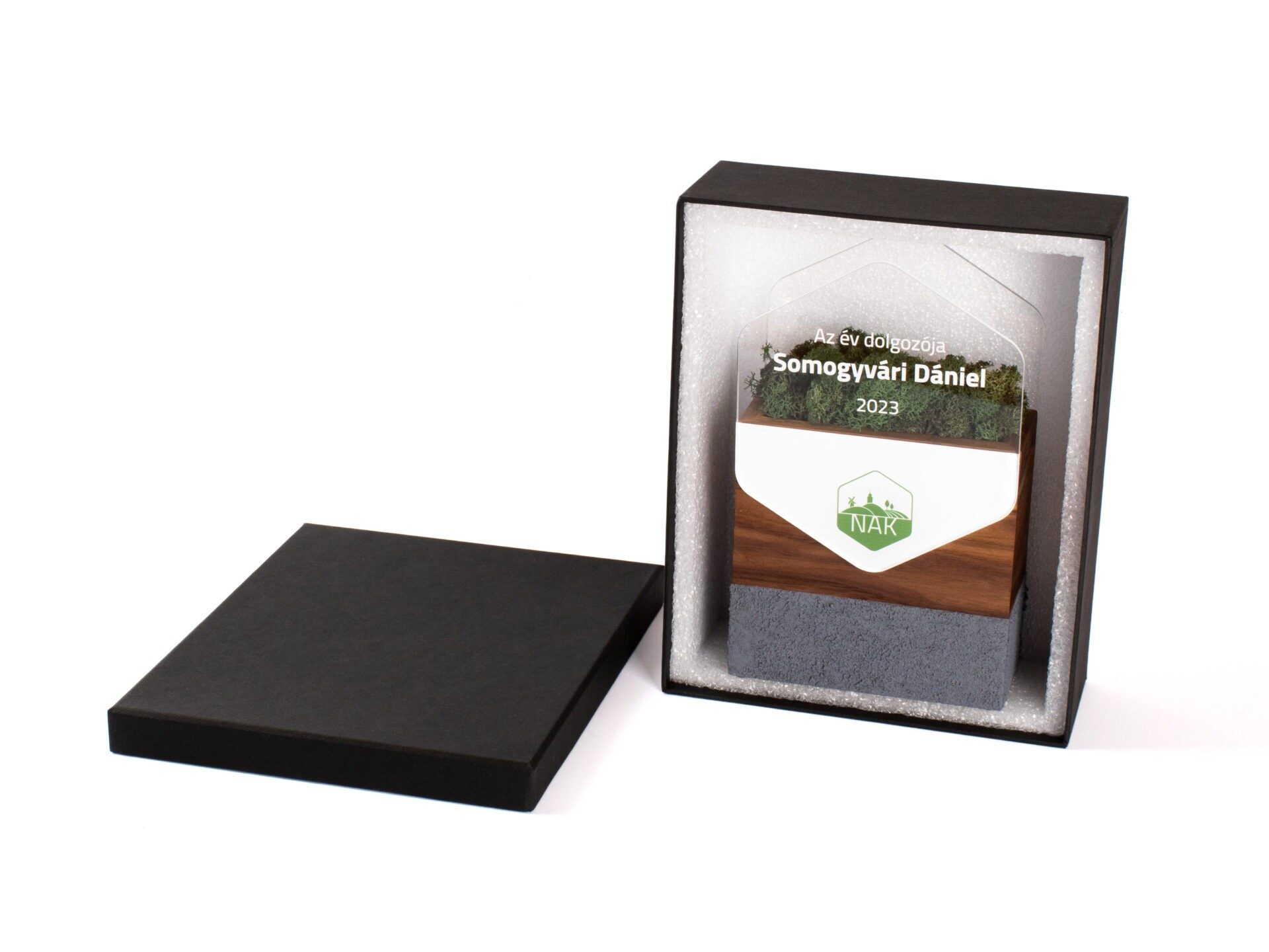 díjtervezés egyedileg díszdobozzal