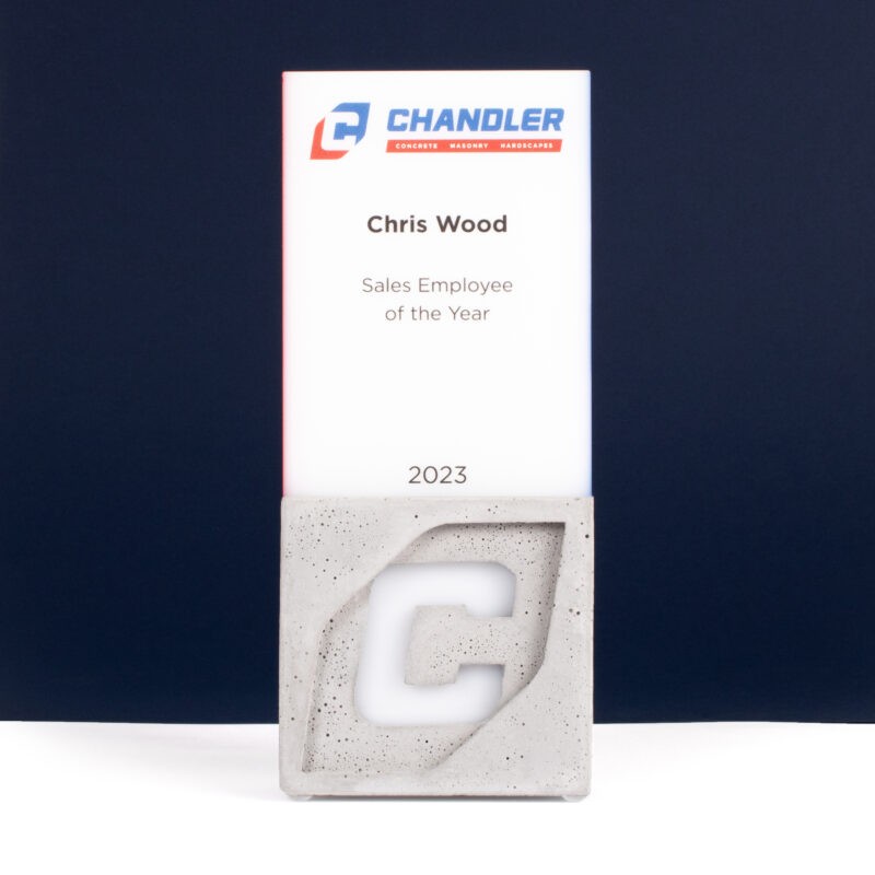 employee award made of concrete