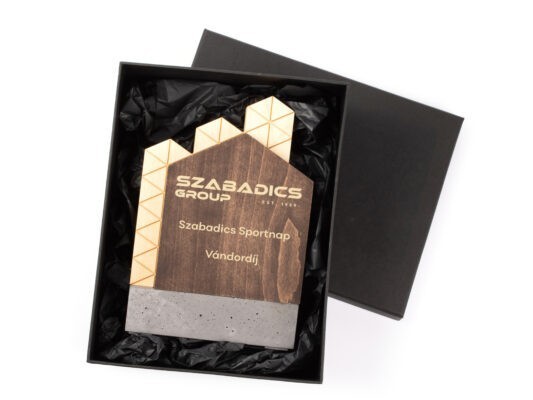 custom design trophy with giftbox